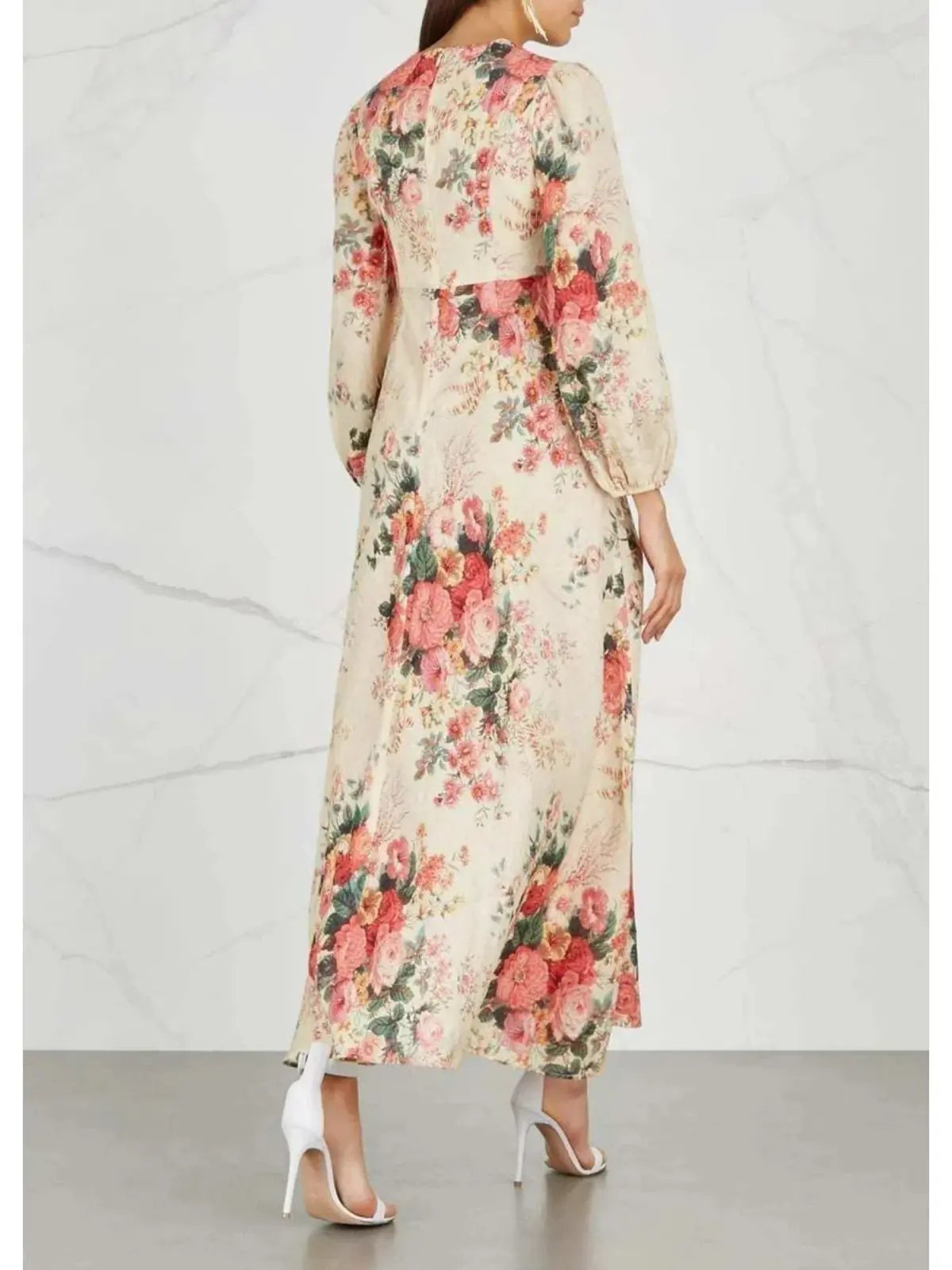Zimmermann Laelia Linen Maxi Dress Floral Size 2 / AU 12 photo 3