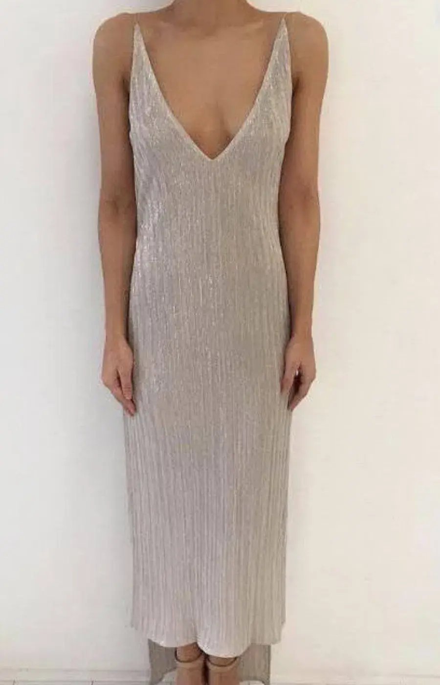 Natalie Rolt Dion Dress in Champagne Size 6 photo 4