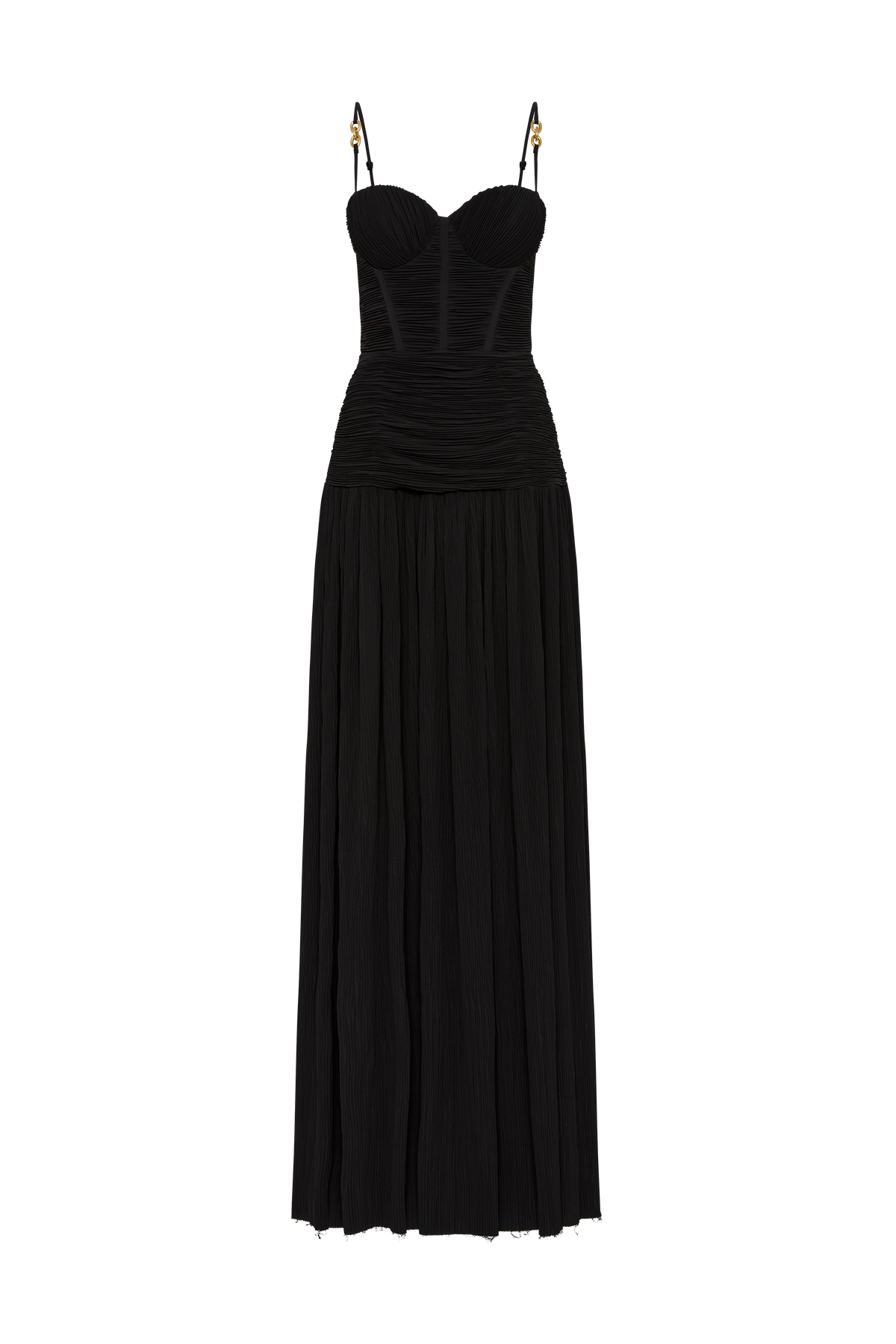 Double Time Pleat Dress in Black photo 5
