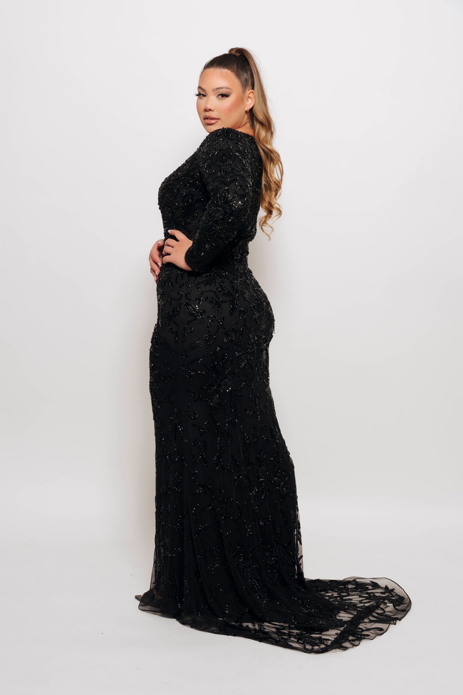 ADELLA GOWN BY MY SECRET WARDROBE BLACK photo 3