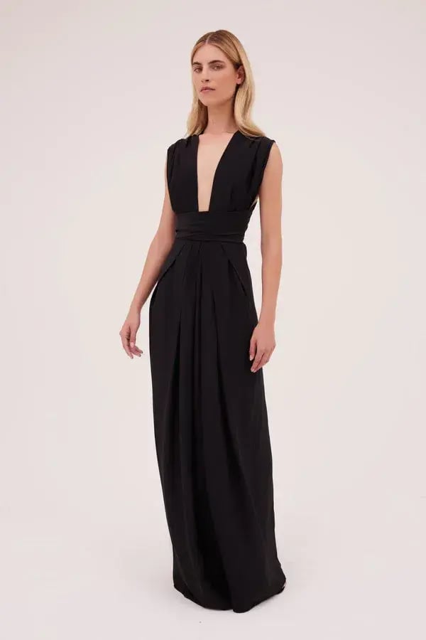 Bianca Spender Silk CDC Ascendent Gown Black Size  12 photo 2