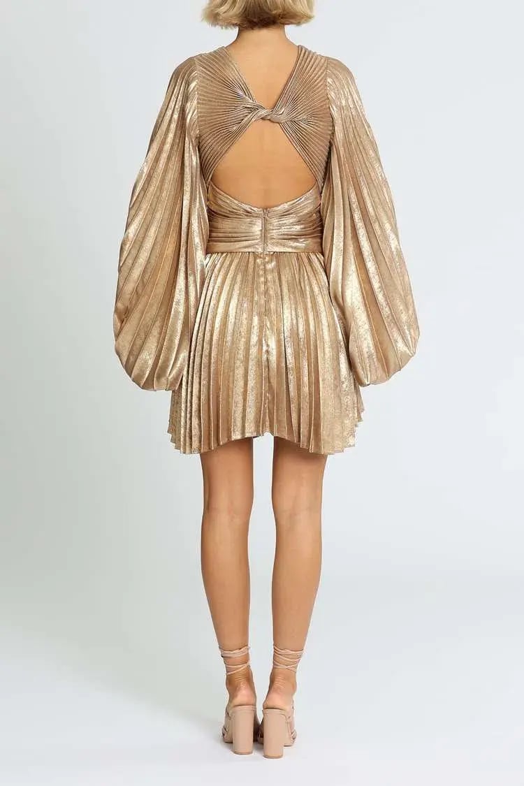 Acler Geneva Dress Gold Size 8 photo 3