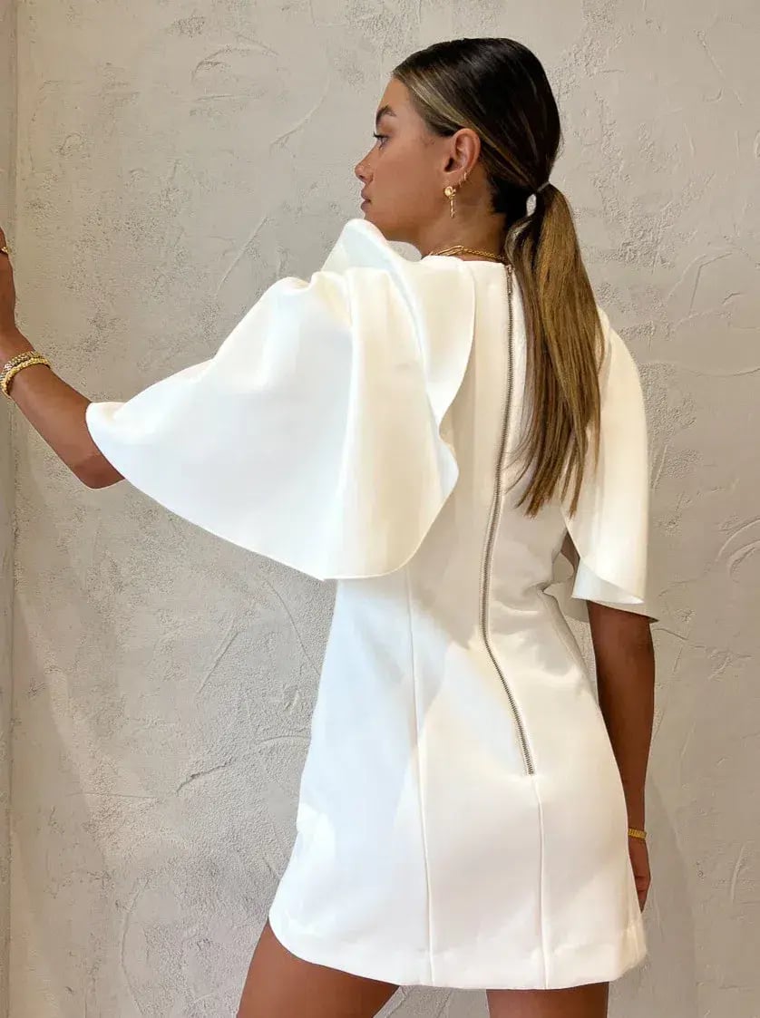 Acler Gwynne Dress Cream Size 8 photo 3