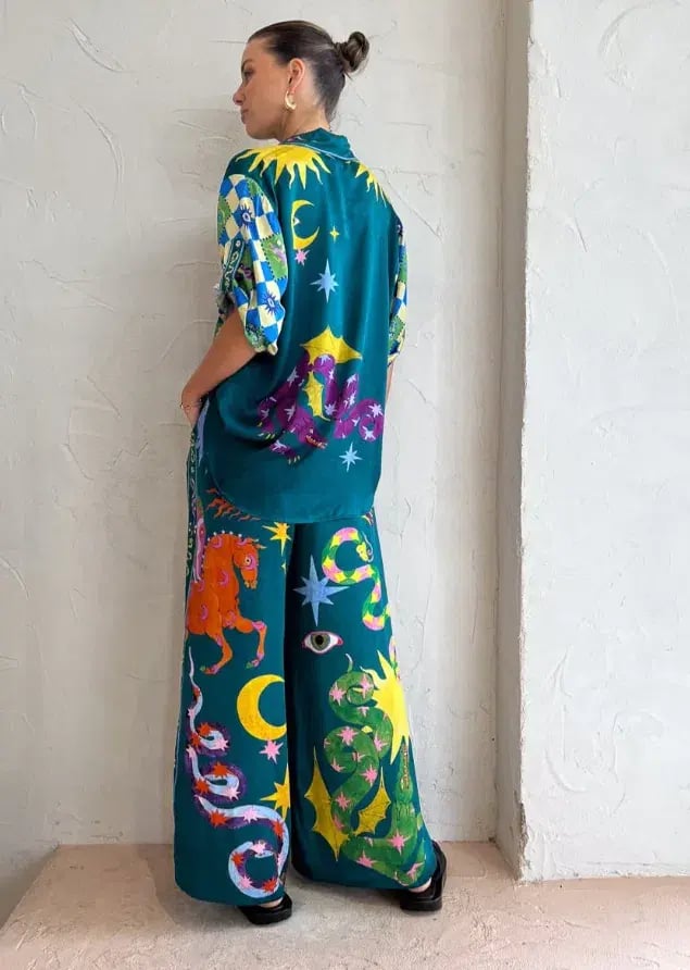 Alemais Guardian Oversized Shirt and Pant Set Multi Size 10/12 photo 2