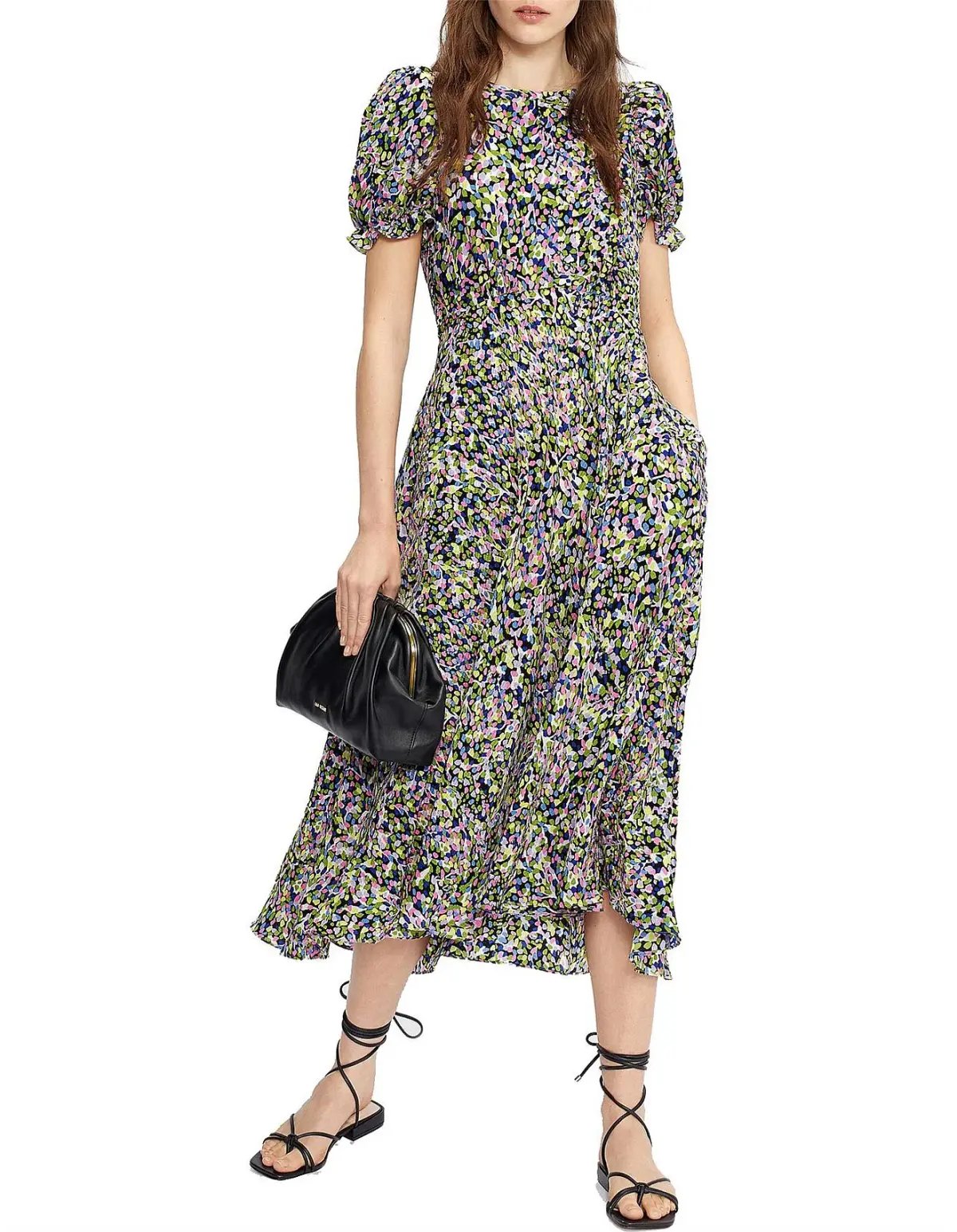 Ted Baker Deyja Midi Dress Multicolour in Size 2/AU 10-12 photo 4
