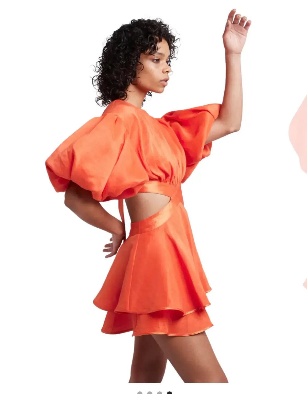 Aje Gracious Cut Out Mini in Saffron Red Size AU 6 photo 3