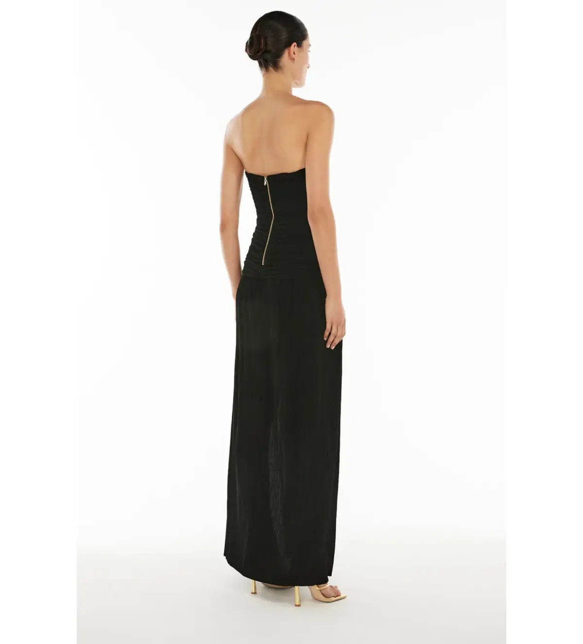 Manning Cartell Double Time Pleat Strapless Dress Black Size M / AU 10 photo 3