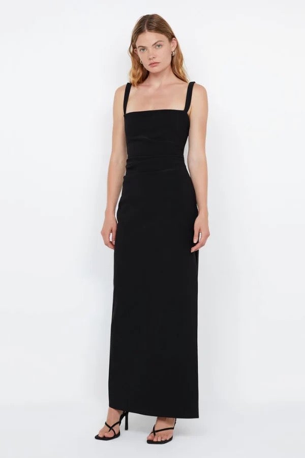 Bec & Bridge Leora Tuck Maxi Dress - Black photo 3