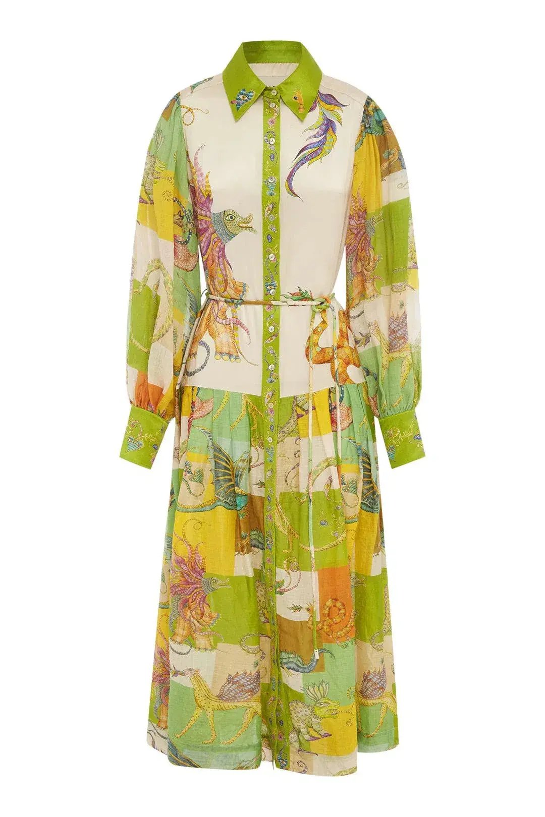 Alemais Jerome Silk Shirtdress Multi Size AU 10 photo 10