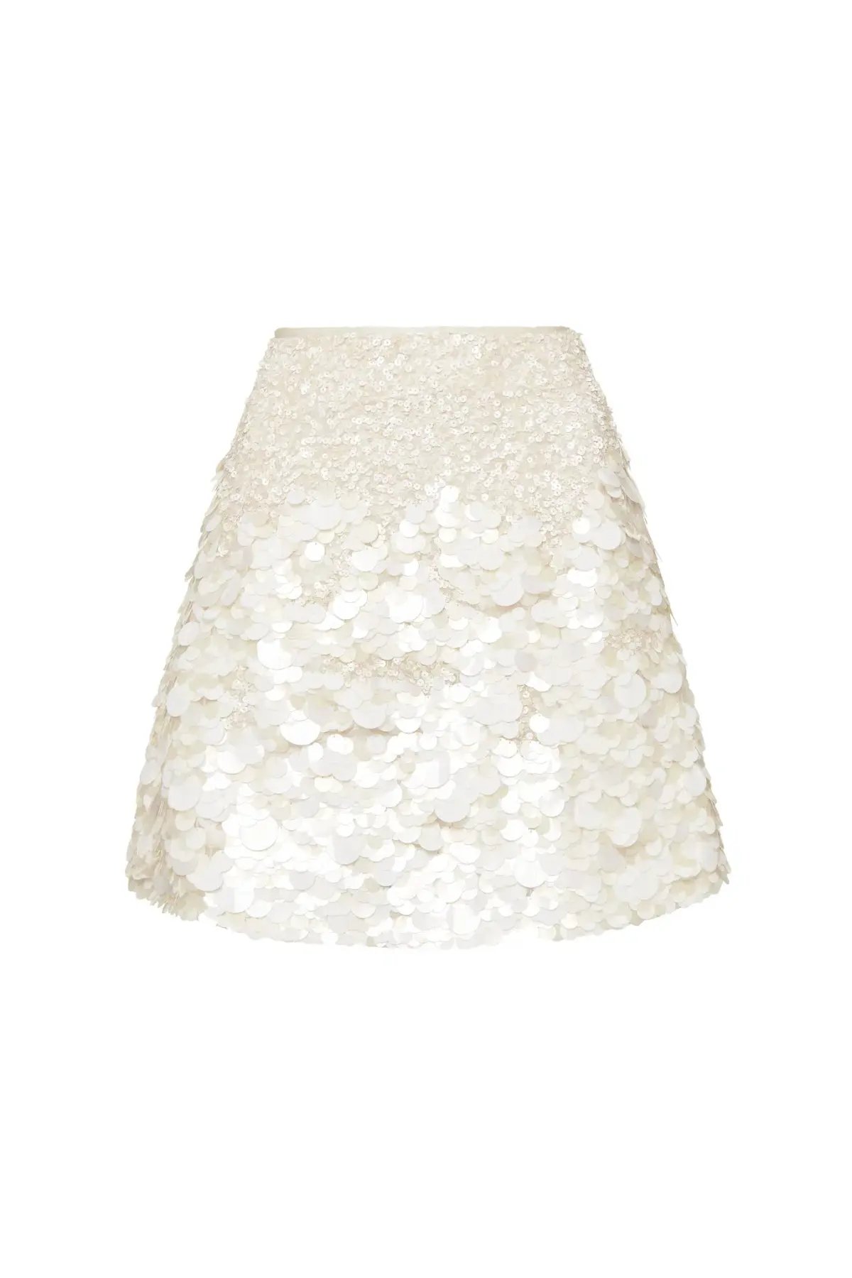 Aje Cherie Sequin Mini Skirt White Size 16 photo 4
