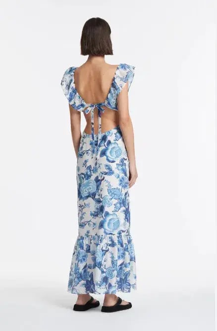 Sir The Label Amaris Frill Midi Dress Floral Size 1 / AU 8 photo 3