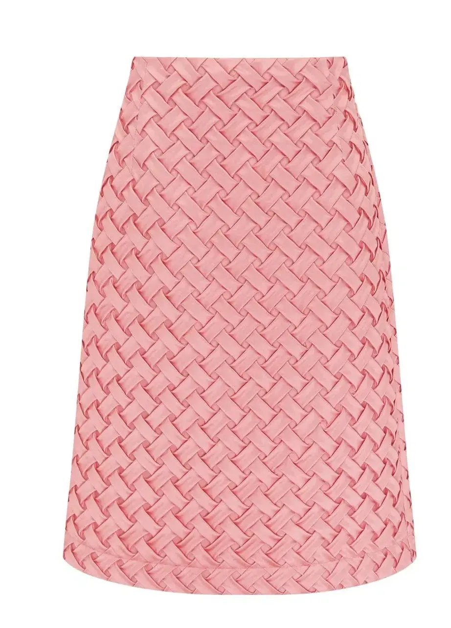 Alemais Inez Knee Length Skirt Pink Size AU 10 photo 5