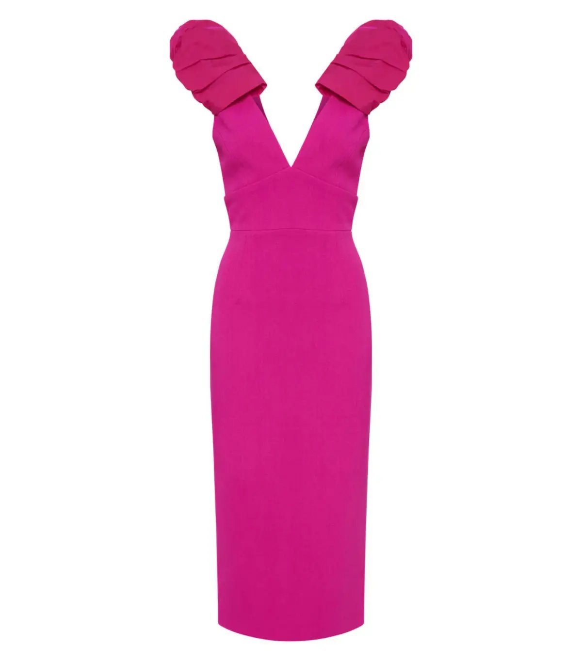 Rebecca Vallance Cupid's Bow Midi Dress Pink Size AU 10 photo 5