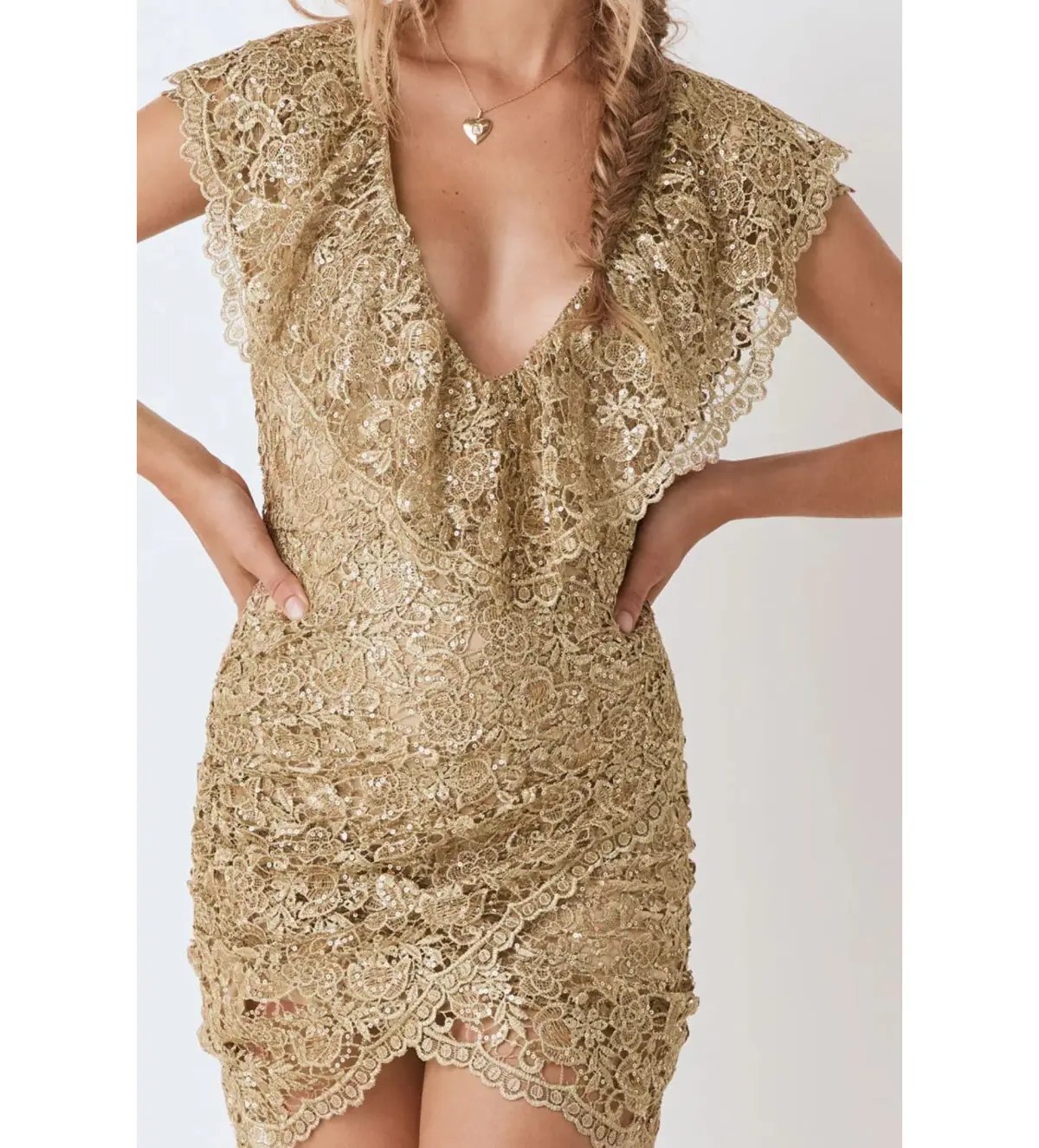 Spell Nina Shift Mini Dress Bronze Size S/AU 8 photo 3