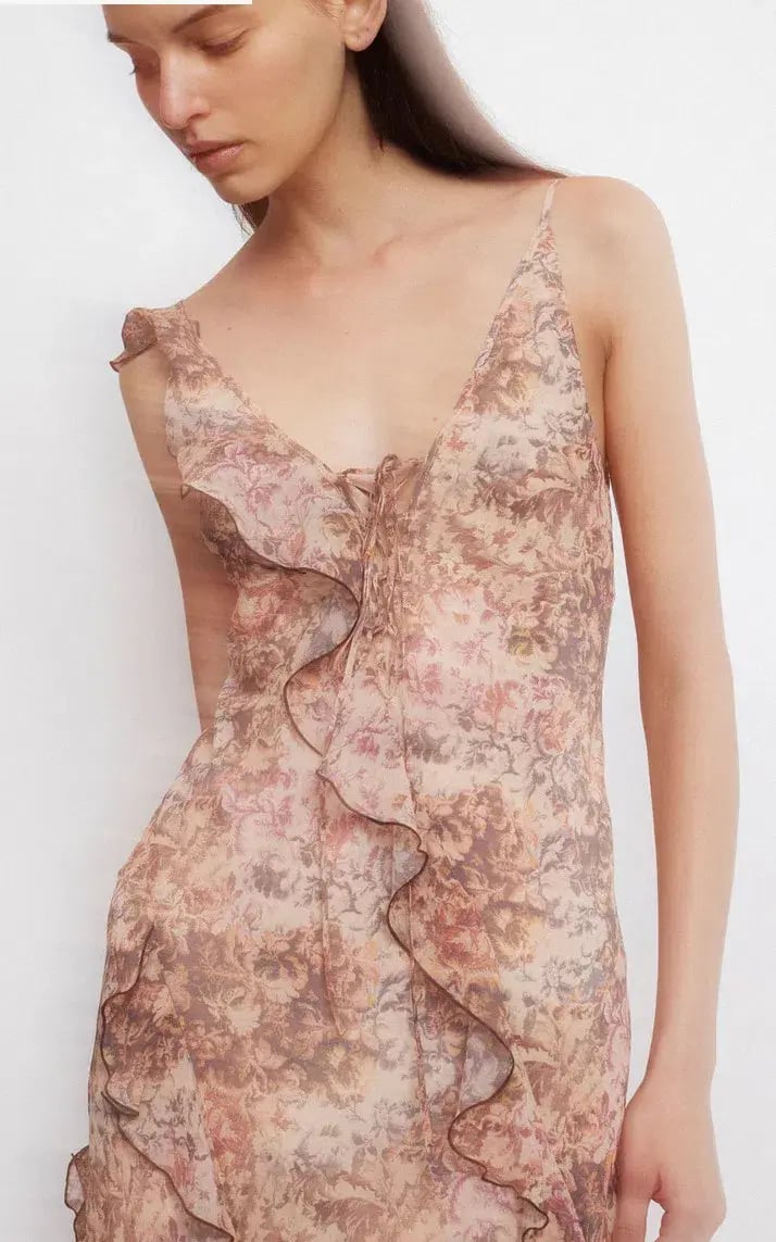Bec & Bridge Courtney Frill Maxi Dress Versailles Floral Size 10 photo 4