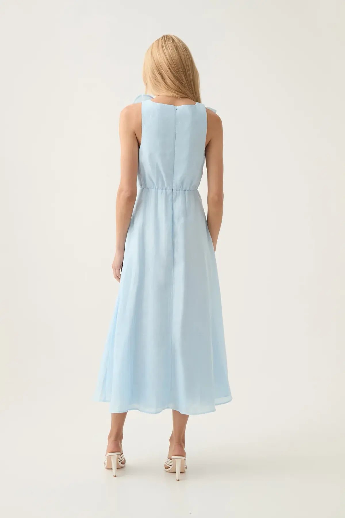 Aje Genesis Midi Dress in Sea Breeze Blue Size 14 photo 3