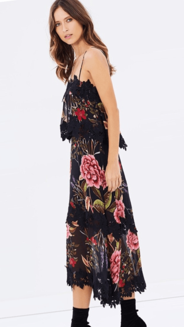 Peony floral overlay dress photo 2