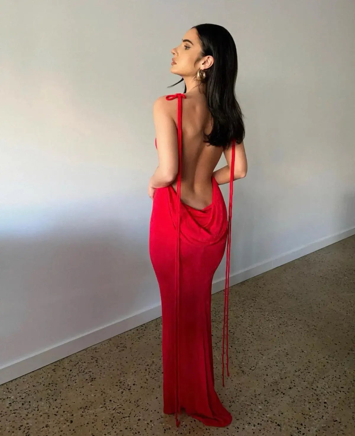 Melani the Label Cristina Gown Red Size 8 photo 2