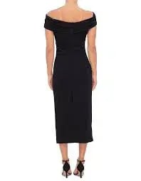 MISHA Brielle Off-Shoulder Midi Dress Black Size 12 photo 3