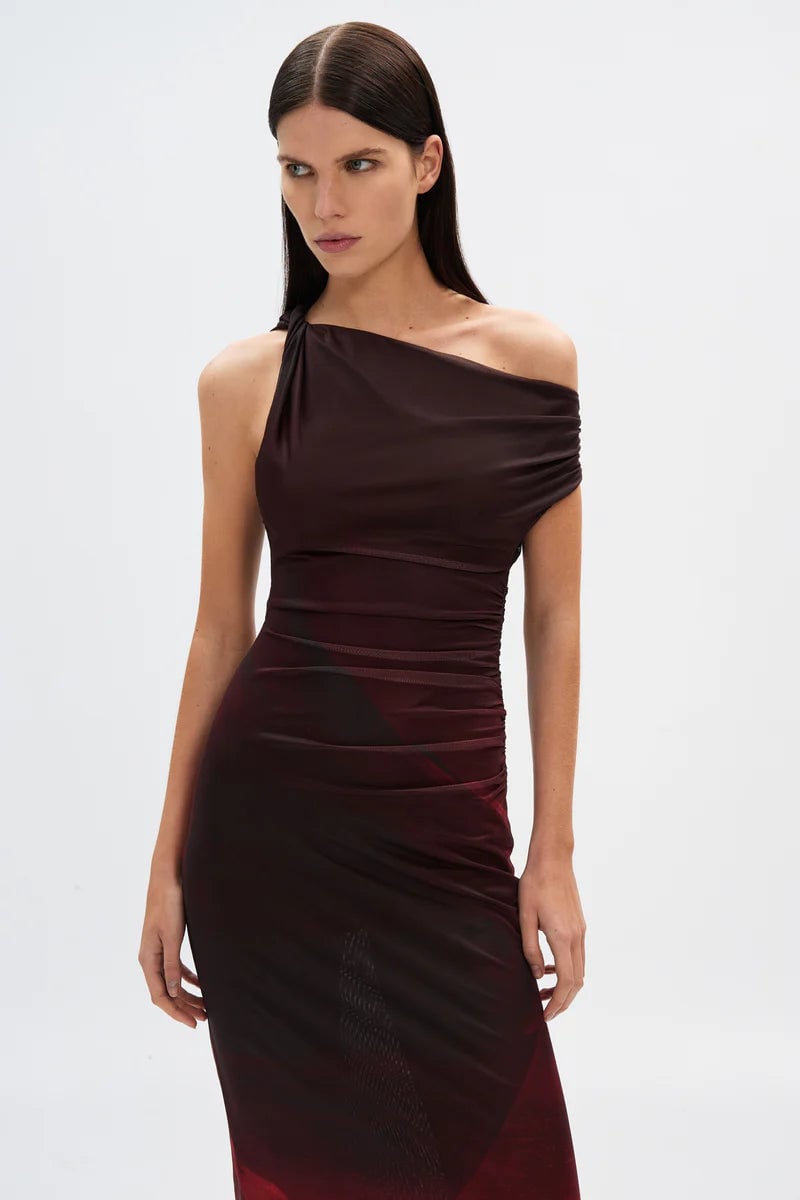 Misha Collection Nyra Mesh Dress - Venus Print photo 2