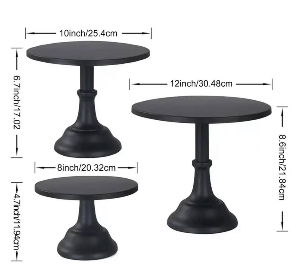 Event Hire - cake/ dessert stands 3pcs all colours available photo 10