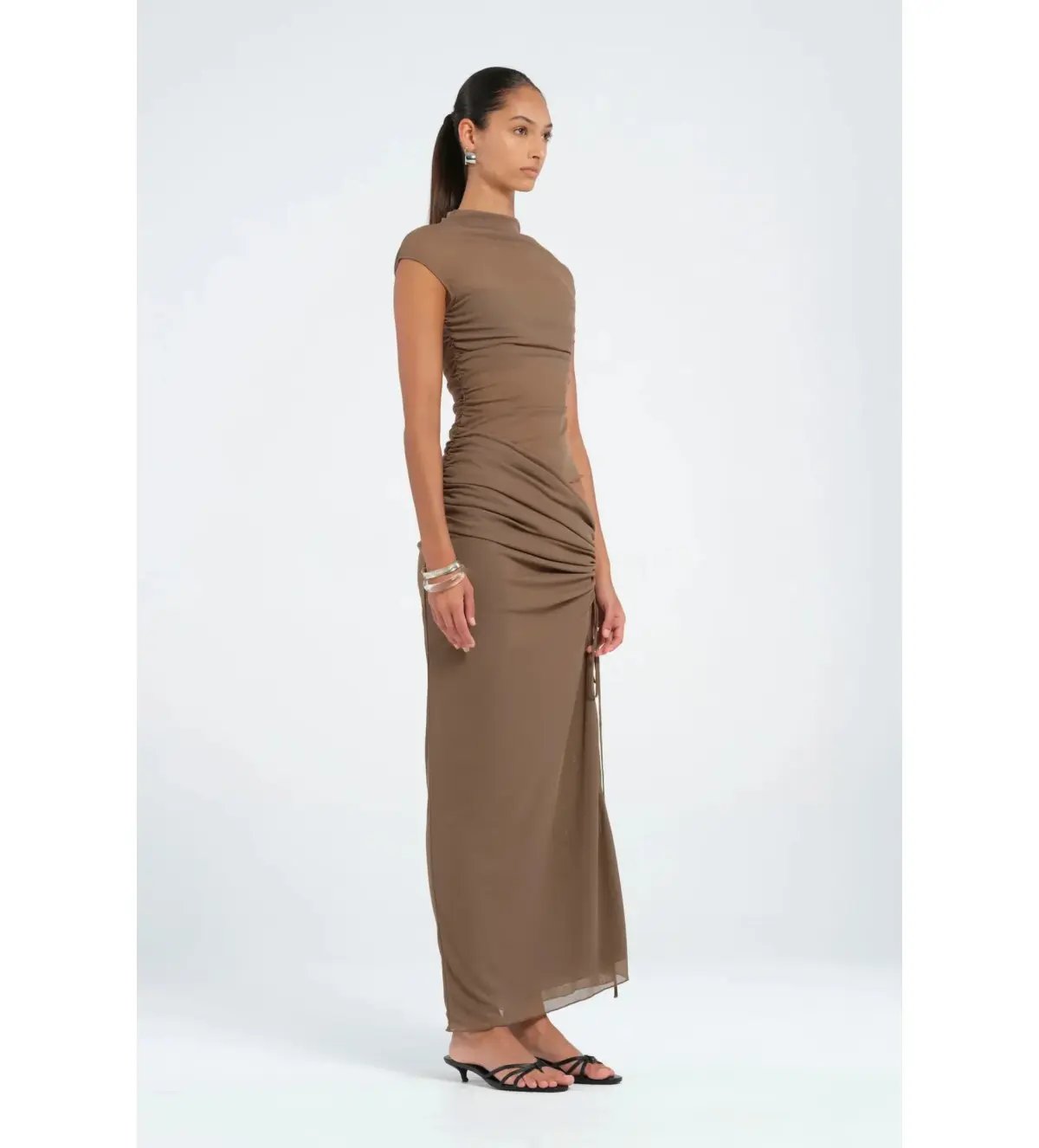 Benni Milo Maxi Dress in Mushroom Size AU 6 photo 2