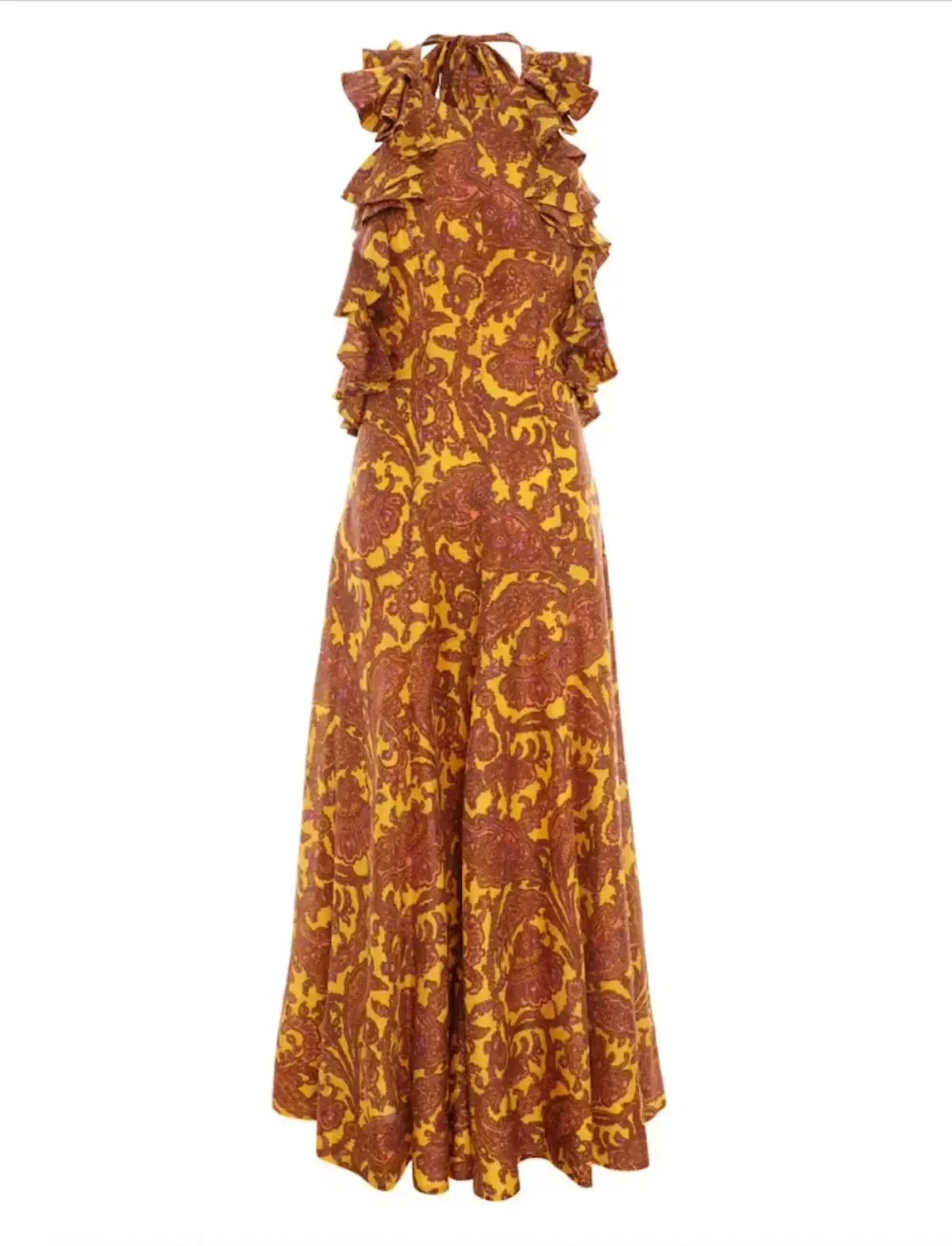 Zimmermann Tiggy Halter Long Dress Print  | Size 0 photo 3