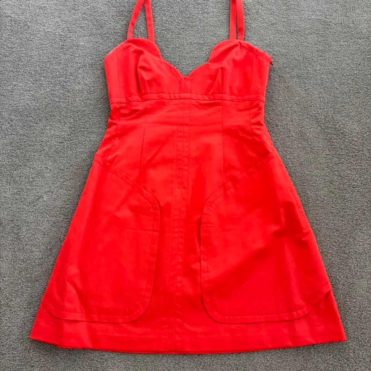 OROTON Red Short Scollop Dress Size AU10 US6 photo 4