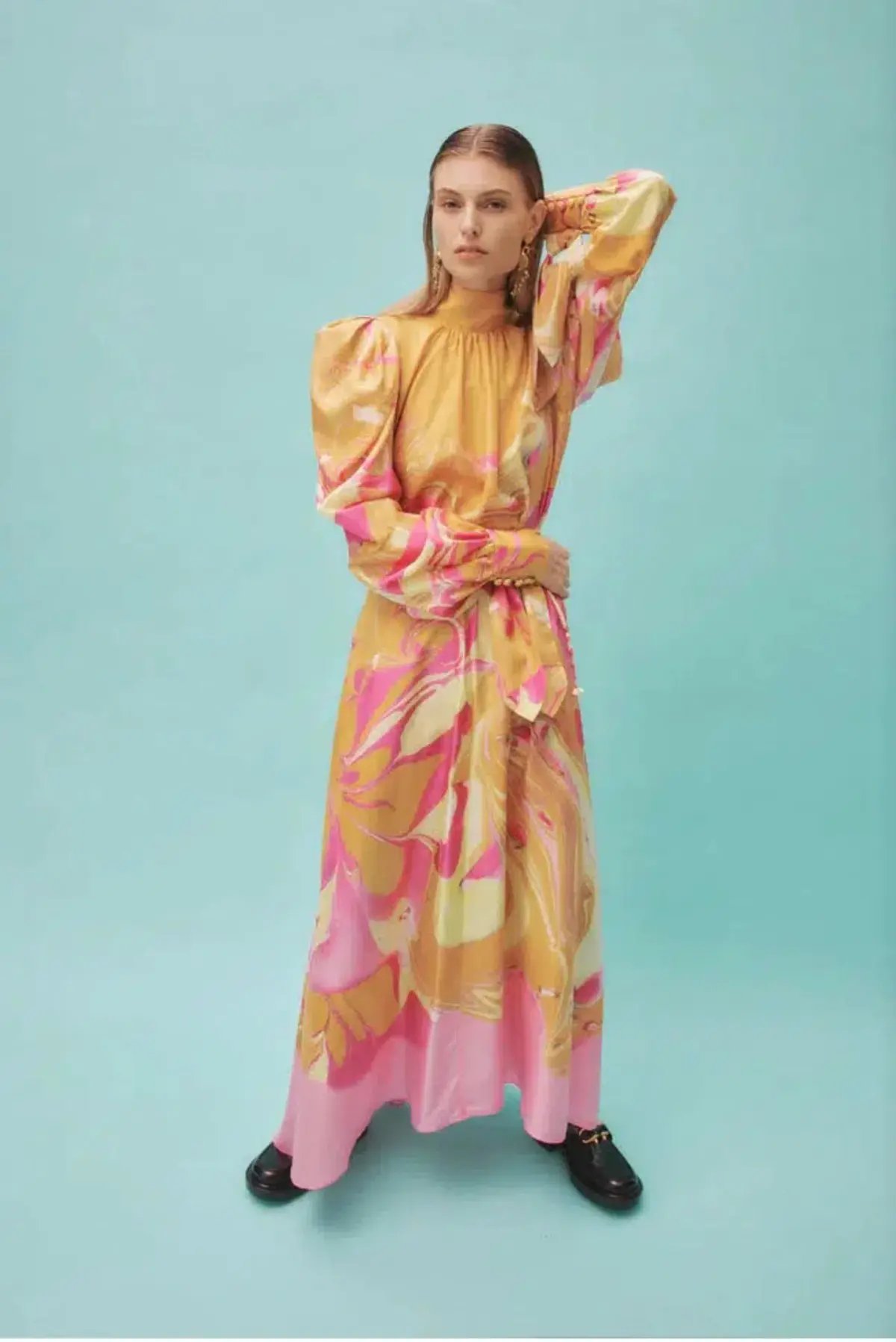 Alemais  Luca Long Sleeve Midi Dress Multi  Size 8 photo 5