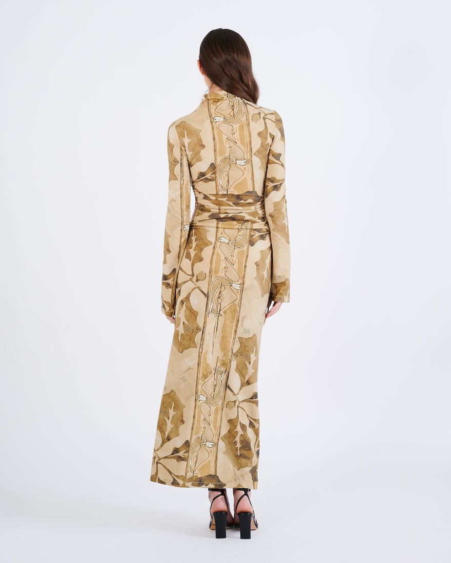 Camilla & Marc Khya Printed Midi Dress - Kairi Beige Print photo 4