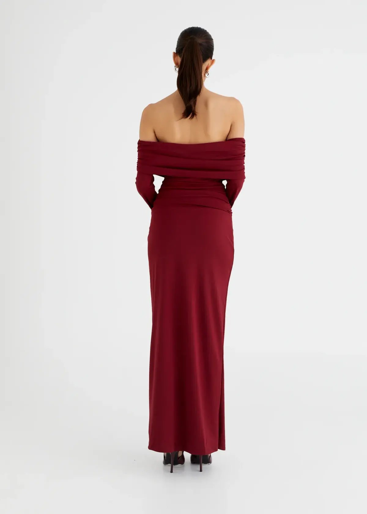 BENNI Lorena Maxi Dress Wine  Size 8 photo 4