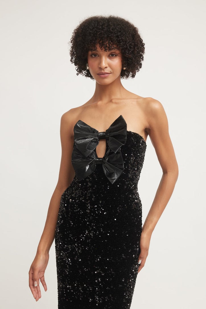 TOJHÀ HARLYNNE DRESS - BLACK SEQUIN photo 3