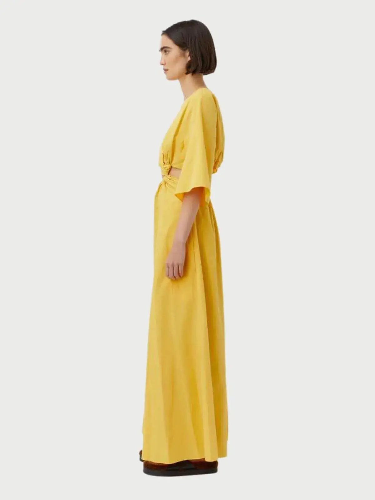 Camilla & Marc Wally One Shoulder Cut Out Maxi Dress in Yellow Size 10 photo 4