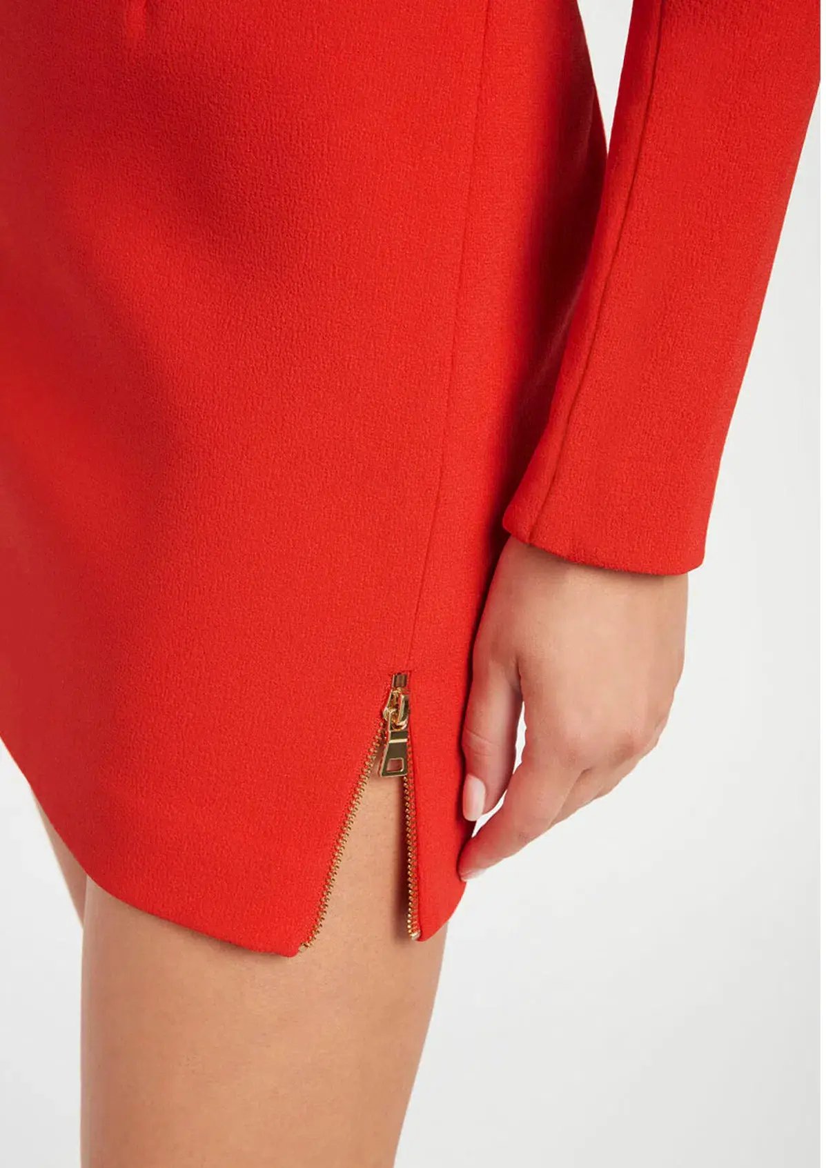 Rebecca Vallance Amanda Long Sleeve Mini Dress Red Size 6 photo 4