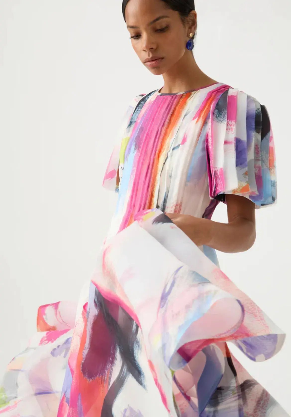 AJE Nova Pleated Midi Dress Size 6 photo 3