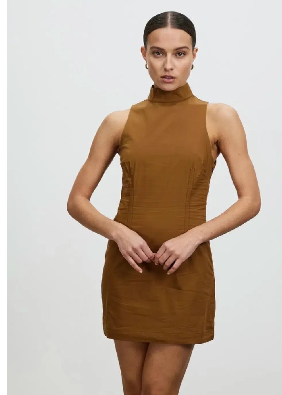 Lover Hadley Mini Dress Brown Size 8 photo 2