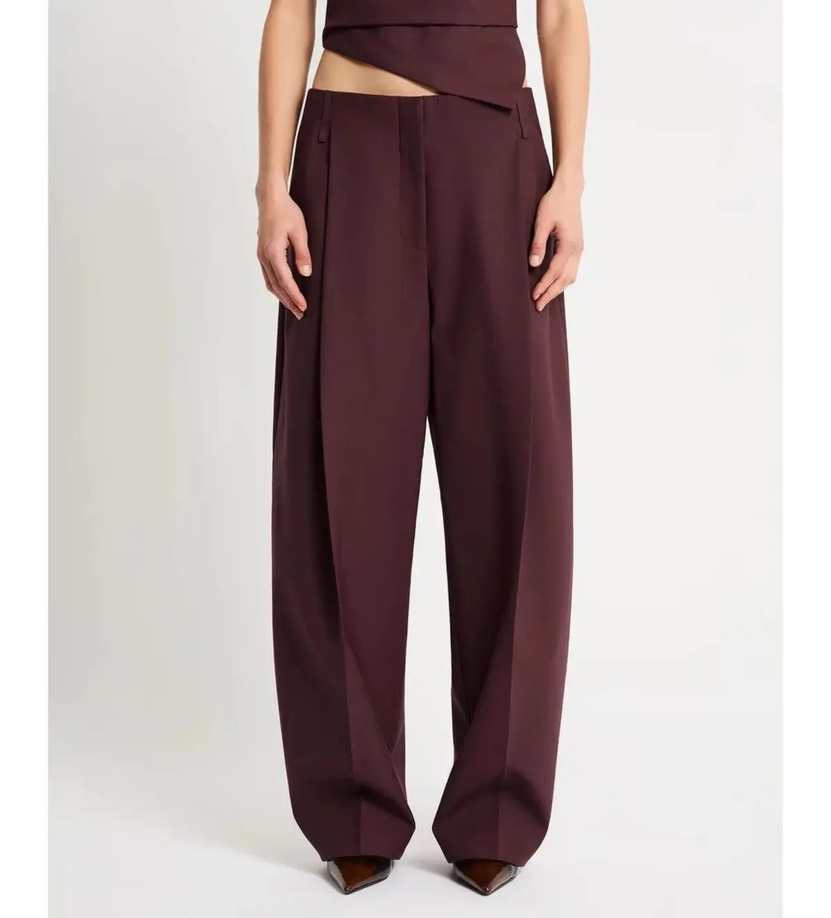 Sass & Bide Hindsight Bodice and Pants Set Merlot Size AU 8 photo 6