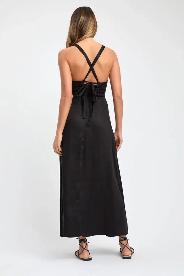 Kookai Tahiti Vee Dress Black Size 6 photo 2