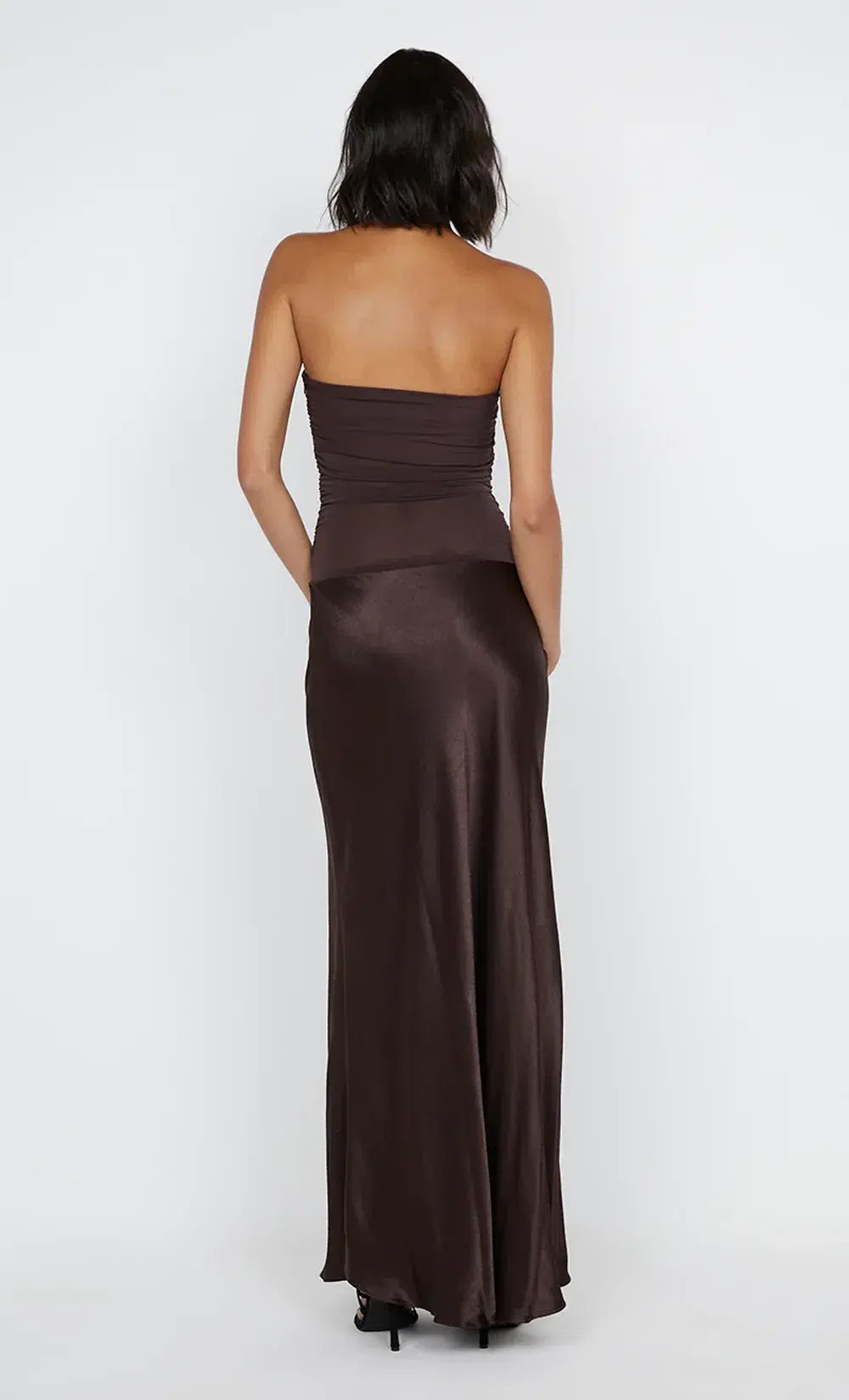 Bec & Bridge Dua Strapless Maxi Dress Dark Chocolate Size 10 photo 3