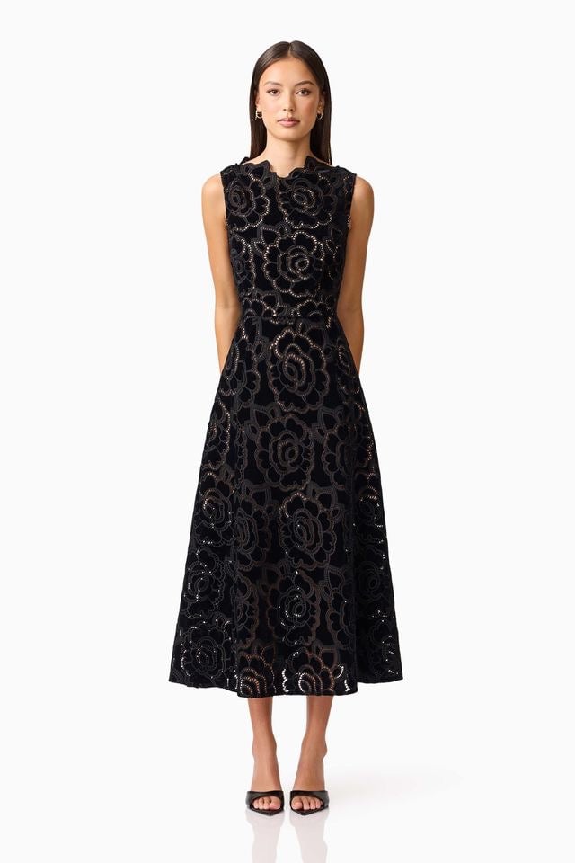 Elliatt Eris Midi Dress - Black photo 2