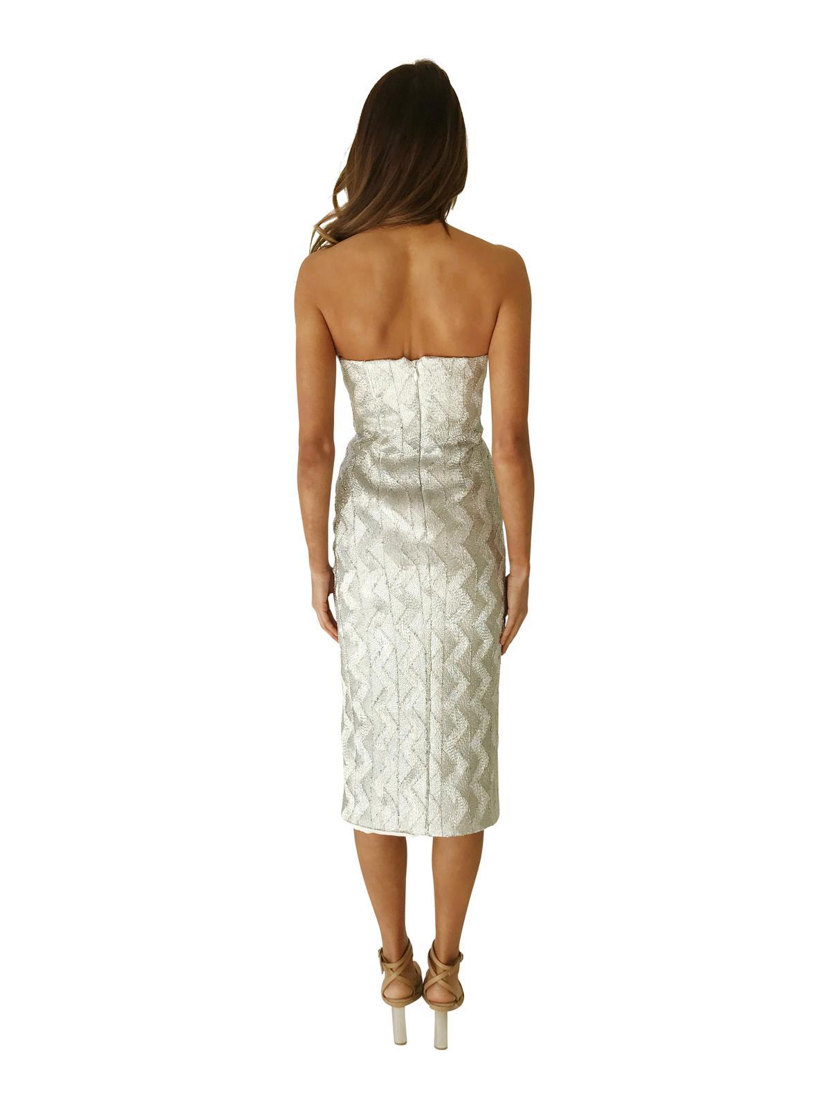 Manning Cartell No Filter Silver Dress Size 8 photo 3