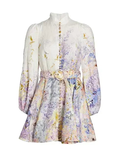 Zimmermann Rhythmic Buttoned Mini Dress Garden Size 3/AU photo 4