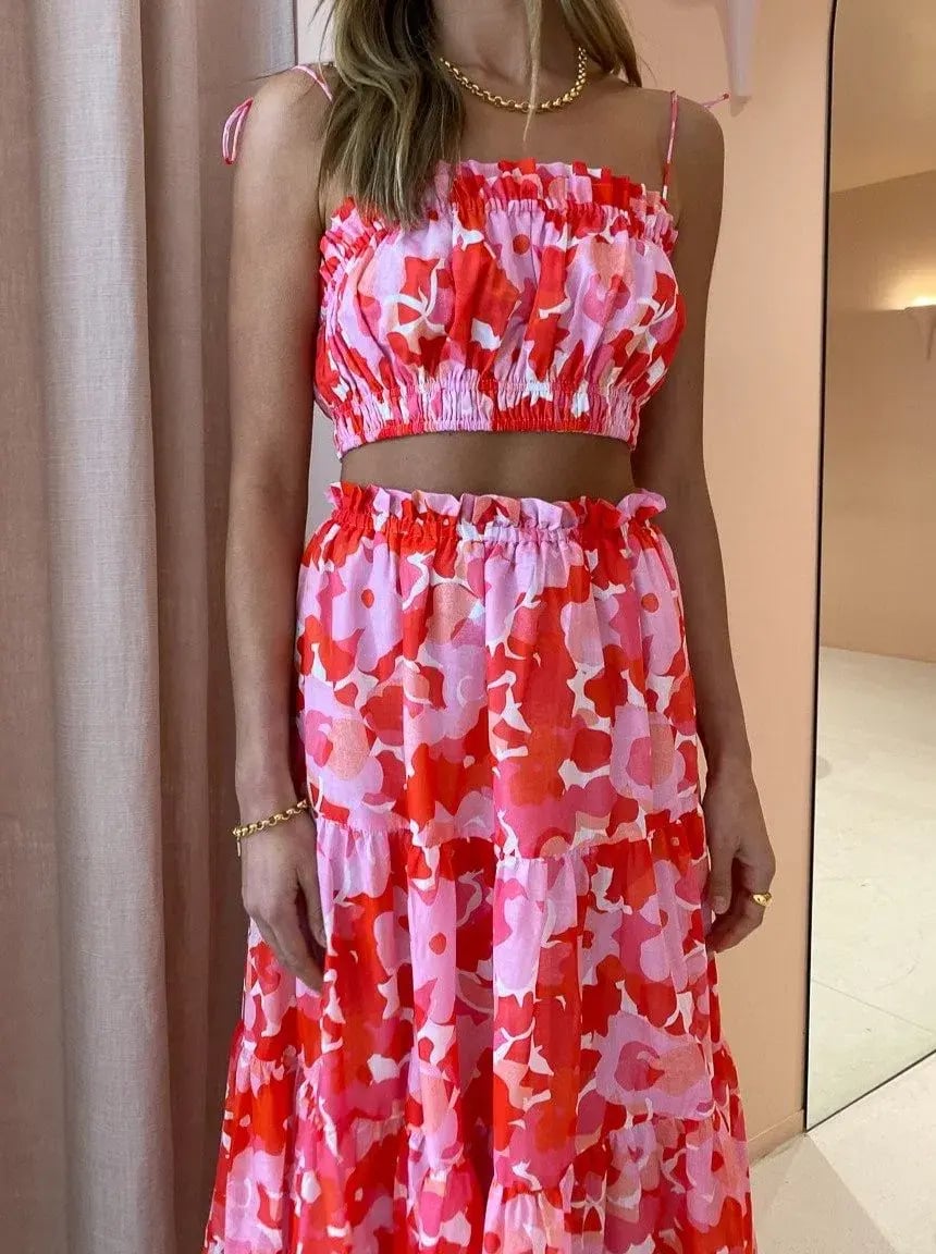 Steele Layla Crop and and Flora Skirt Set Print Size 8 photo 3