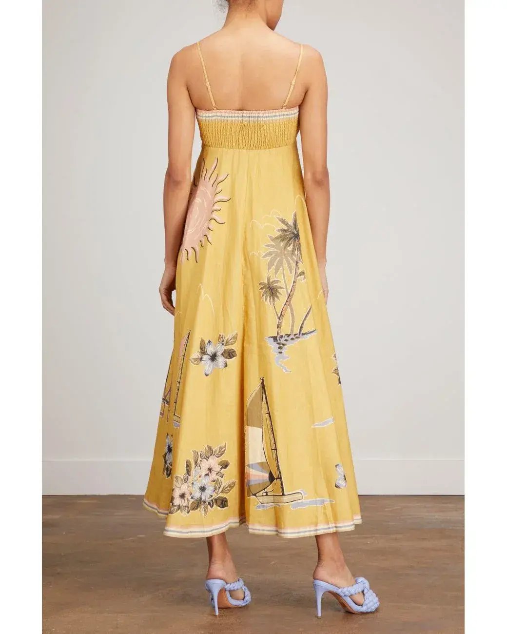 Alemais Sunset Shades Sundress In Sand Yellow Size 6 photo 2