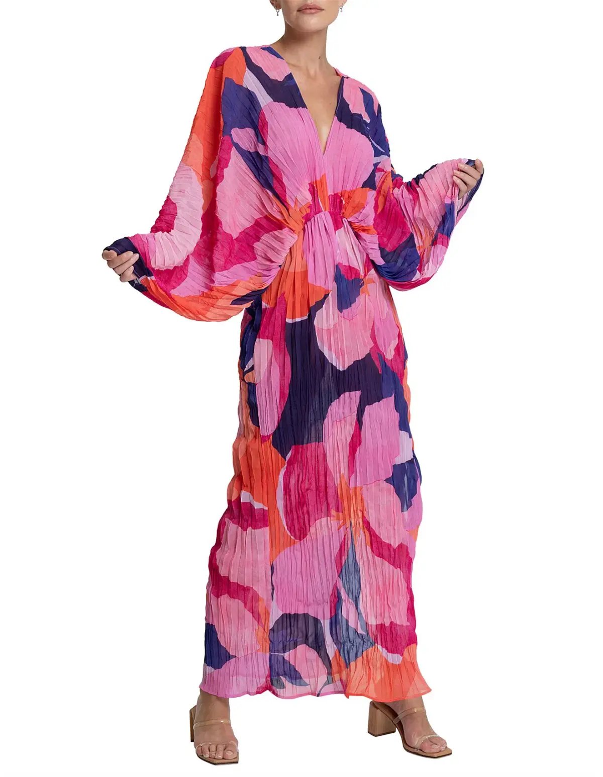 L'Idee De Luxe Long Sleeve Gown Capri Pink Size 6 / XS photo 2