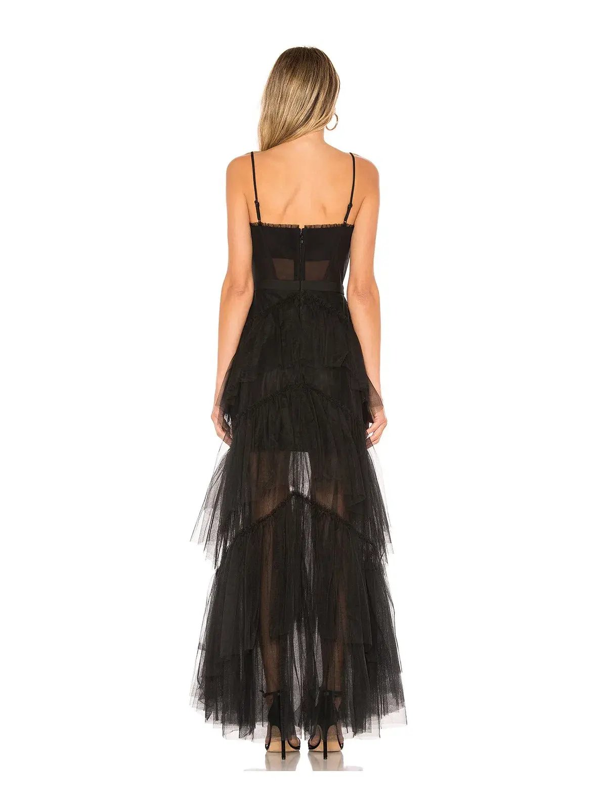 BCBGMAXAZRIA Tulle Gown Black Size 14 photo 4