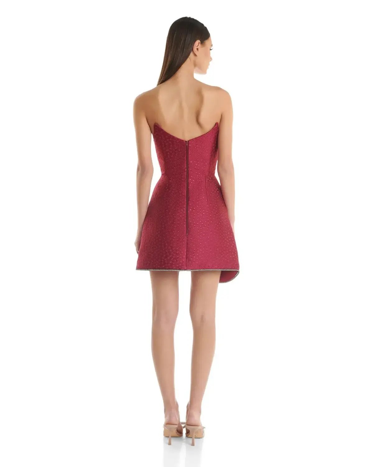 Eliya The Label Lotus Mini Dress Burgundy Size M / AU 10 photo 5