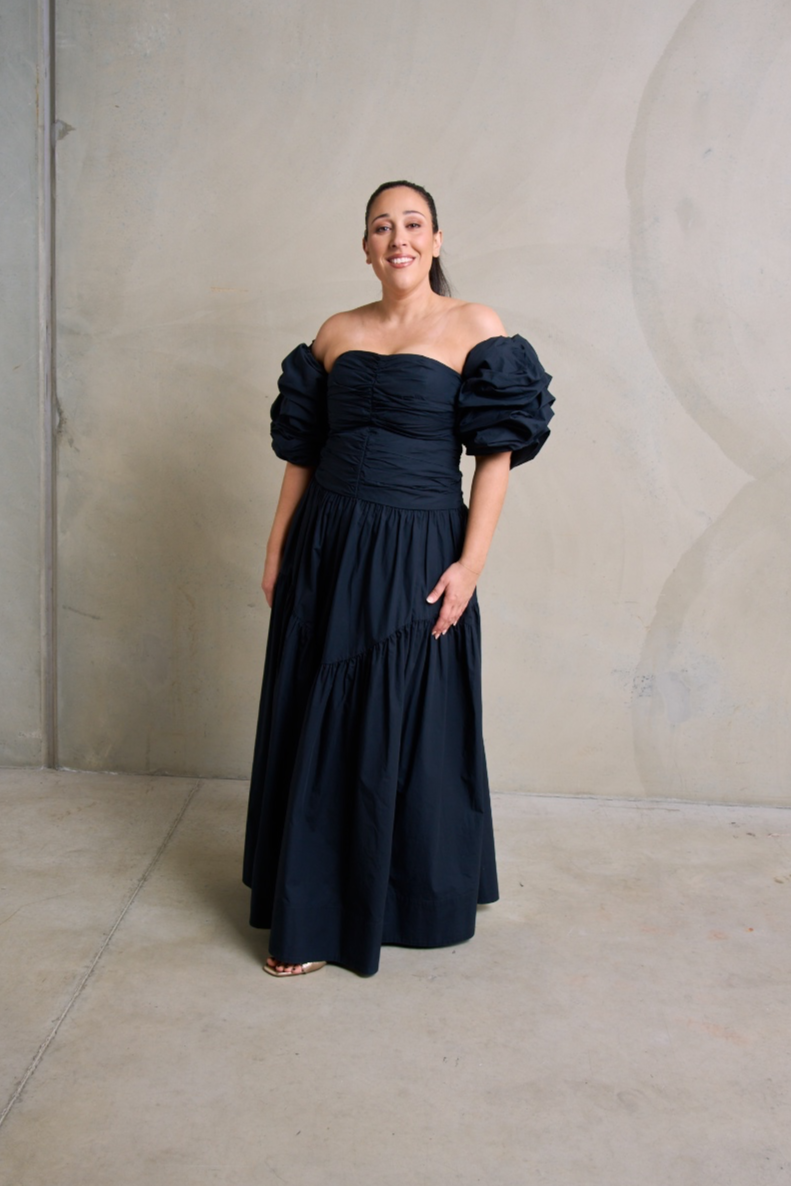 Shona Joy Maiori Contour Ruched Maxi Dress, Black photo 2