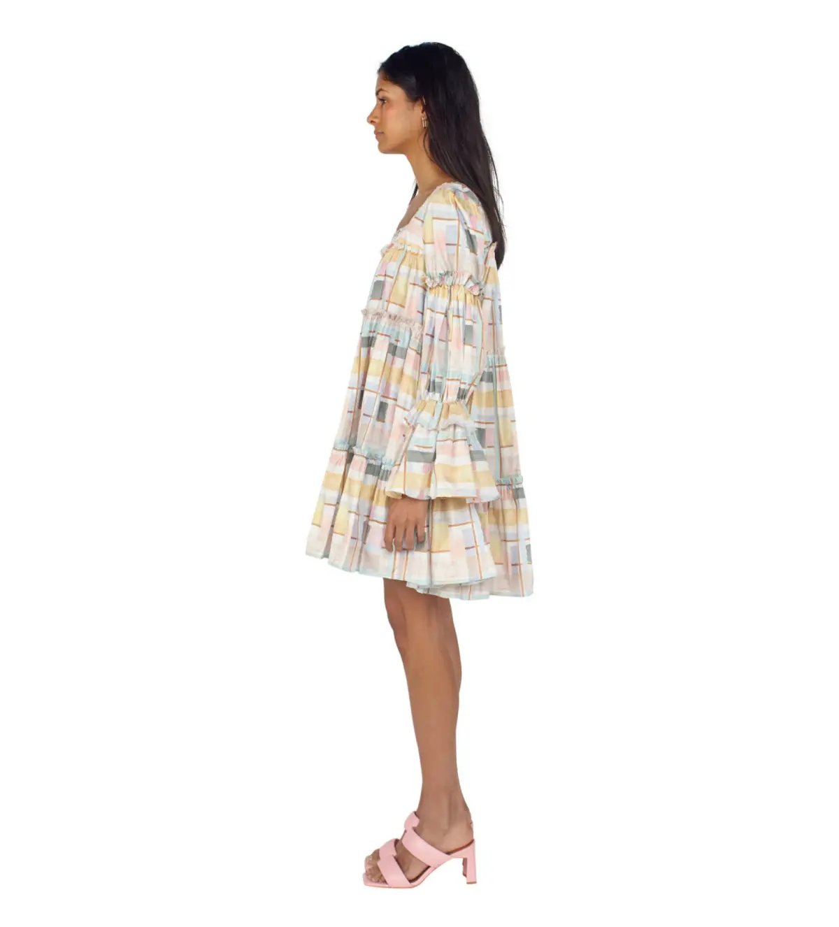 Aje L'Esprit Mini Dress in Summer Check Size AU 10 photo 2