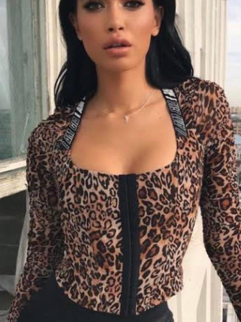 I Am Gia Chelsea Corset Top Print Size 8 photo 6